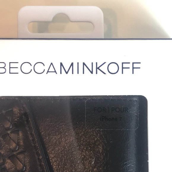 Rebecca Minkoff Leather IPHONE 7 Whipstitch WristWristlet CreditCard Wallet Case - Picture 9 of 11